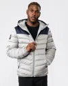 Napapijri Aerons Cb 3 Mens Hooded Puffer Jacket In Gray