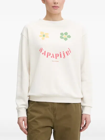 Napapijri Antimony Graphic-print Sweatshirt In Metallic