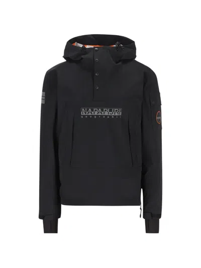 Napapijri Arver Button-fastening Ski Jacket In Black