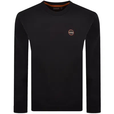 Napapijri B Badge C Sweatshirt Black In Blue