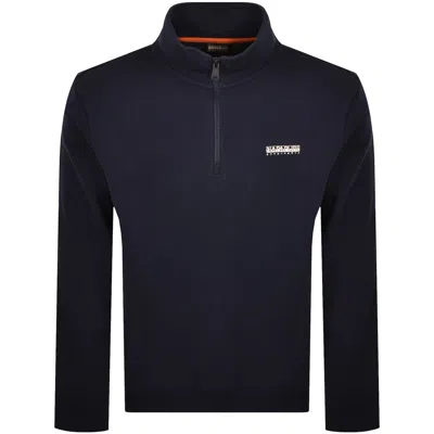 Napapijri B Small Box Half Zip Sweatshirt Blue