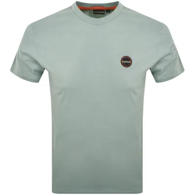 Napapijri Badge Logo T Shirt Green