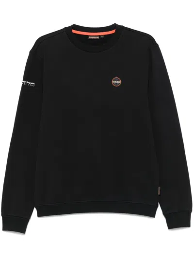 Napapijri Badge Summer Sweatshirt In Black