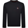 Napapijri Badge Sweatshirt Black In Blue