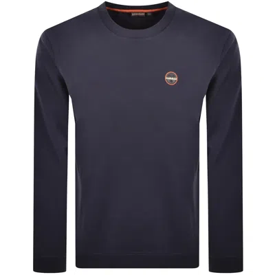 Napapijri Badge Sweatshirt Navy In Blue