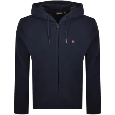 Napapijri Balis Full Zip Hoodie Blue Marine In Navy