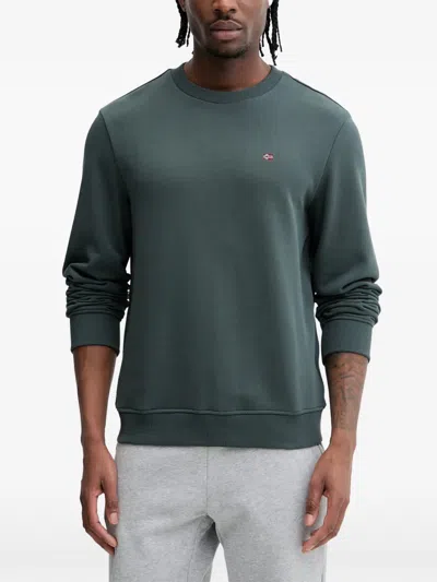 Napapijri Balis Logo-patch Sweatshirt In Green