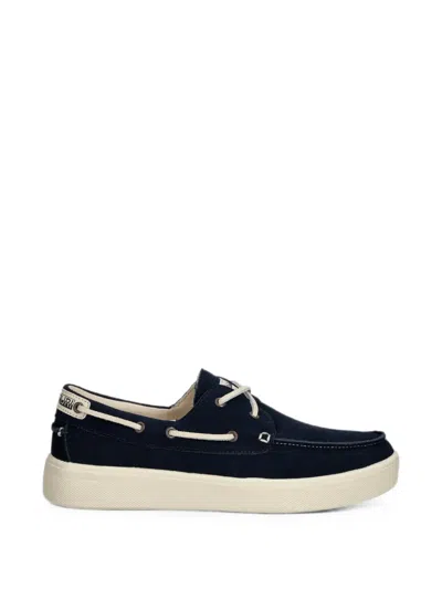 Napapijri Bark Suede Boat Shoes In Blue