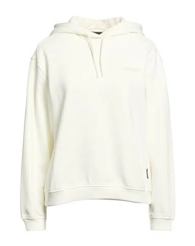 Napapijri B-blanche H W Woman Sweatshirt Off White Size Xl Cotton, Polyester In Multi