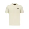 Napapijri Beige Cotton Men T-shirt In Neutral