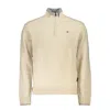 Napapijri Beige Fabric Men Sweater In Metallic