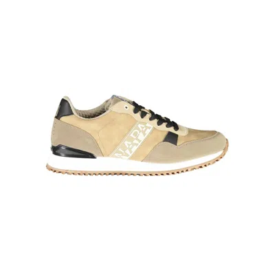 Napapijri Beige Polyester Men's Sneaker In Multi
