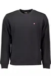Napapijri Black Cotton Men Sweater In Black