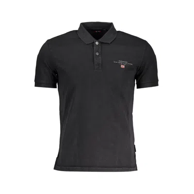 NAPAPIJRI BLACK COTTON MEN POLO SHIRT