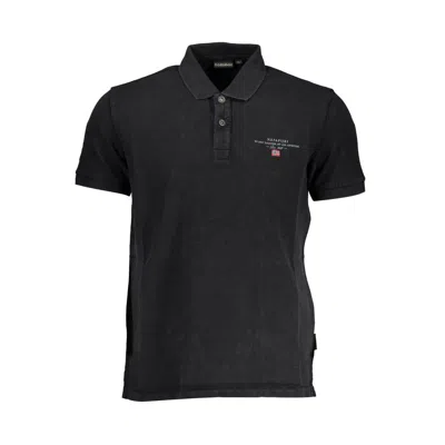 NAPAPIJRI BLACK COTTON MEN POLO SHIRT