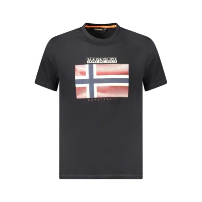 Napapijri Black Cotton Men T-shirt
