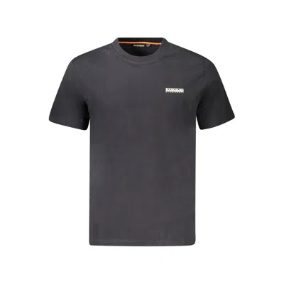 Napapijri Logo-patch Cotton T-shirt In Black
