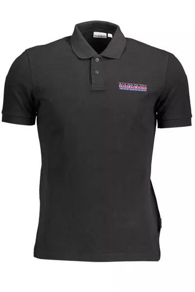 Napapijri Black Cotton Polo Shirt