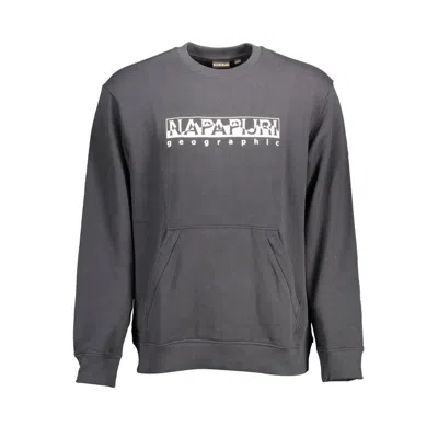 Napapijri Black Cotton Sweater In Gray