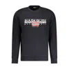 Napapijri Black Cotton Sweater In Blue