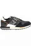 Napapijri Black Leather Men Sneaker In Black