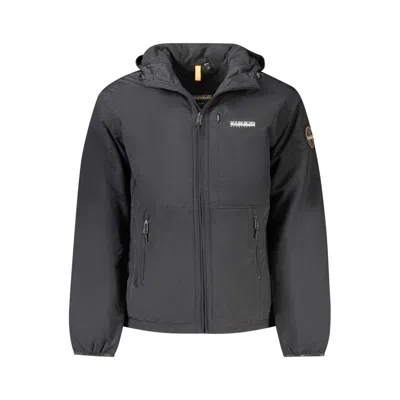 Napapijri Black Polyamide Men Men's Jacket In Multi