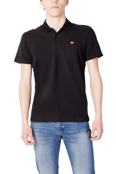 Napapijri Black Shirt Collar Polos