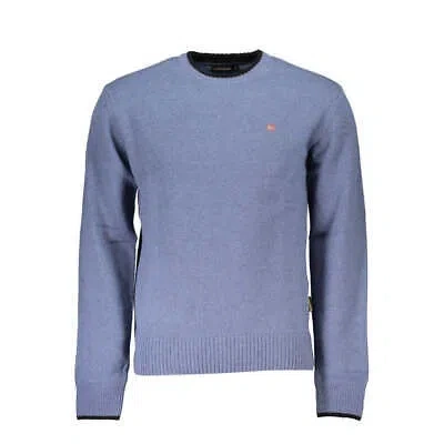 Pre-owned Napapijri Blauer Pullover Mit Gesticktem Rundhalsausschnitt In Default