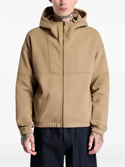 Napapijri Bloom Zip-up Hoodie In Brown