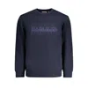 Napapijri Blue Cotton Sweater In Blue