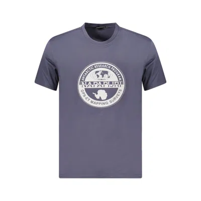 Napapijri Blue Cotton Men T-shirt