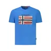 Napapijri Blue Cotton Men T-shirt