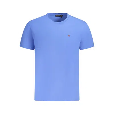 Napapijri Blue Cotton Men T-shirt