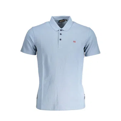 Napapijri Blue Cotton Polo Men's Shirt