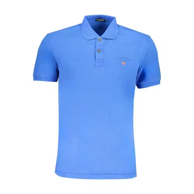Napapijri Blue Cotton Men Polo Shirt