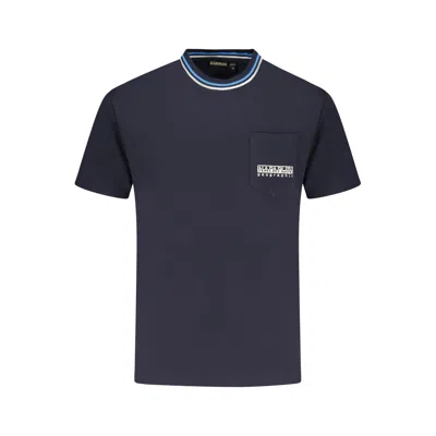 Napapijri Blue Cotton T-shirt In Black