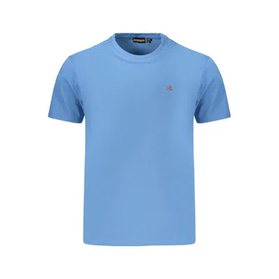 Napapijri Logo-embroidered T-shirt In Blue