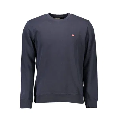 NAPAPIJRI BLUE ORGANIC COTTON MEN SWEATER