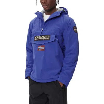 Napapijri Blue Polyamide Shell Jacket In Multi