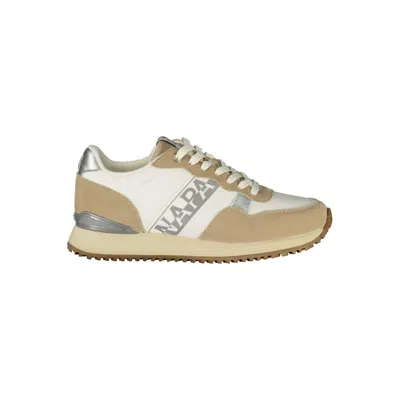 Napapijri Blue Polyester Athletic Sneakers In Brown