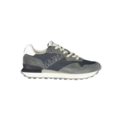 Napapijri Blue Polyester Athletic Sneakers In Gray