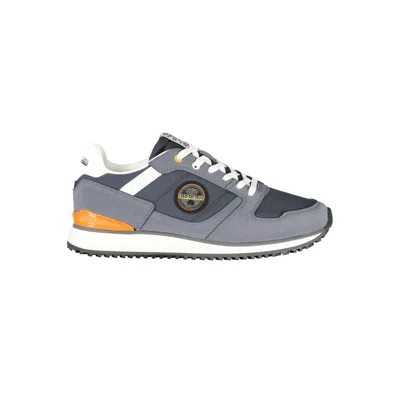 Napapijri Cosmos Nyp Logo-patch Panelled Sneakers In Blue