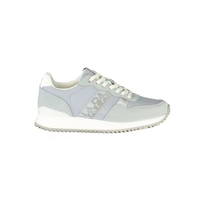 Napapijri Blue Polyester Athletic Sneakers In White