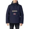 Napapijri Blue Polyester Shell Jacket In Blue