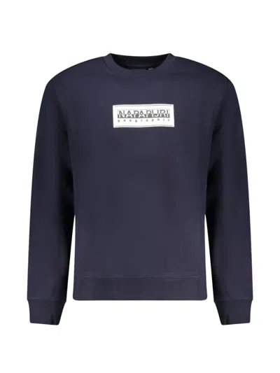 Napapijri Box Logo Logo-print Sweater In Blue