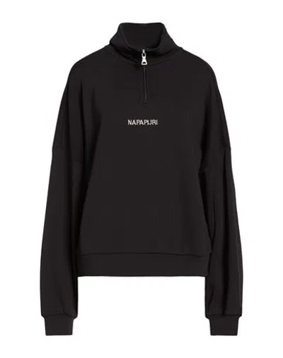 Napapijri B-pdf Hz Woman Sweatshirt Black Size Xl Cotton