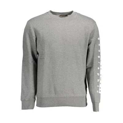 Napapijri Brown Cotton Men Sweater In Gray