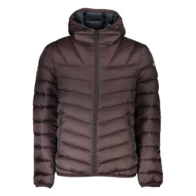 NAPAPIJRI BROWN POLYAMIDE MEN JACKET