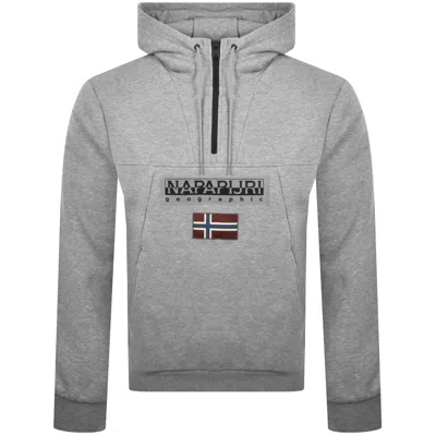 Napapijri Burgee Hzh 2.0 Hoodie Grey In Gray