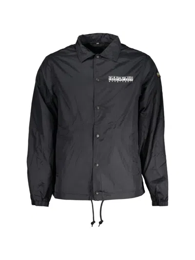 Napapijri Canar Logo-print Jacket In Black